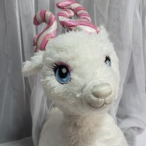 Build-A-Bear Workshop 2018 Candy Cane Glisten Reindeer Plush 19” White & Pink